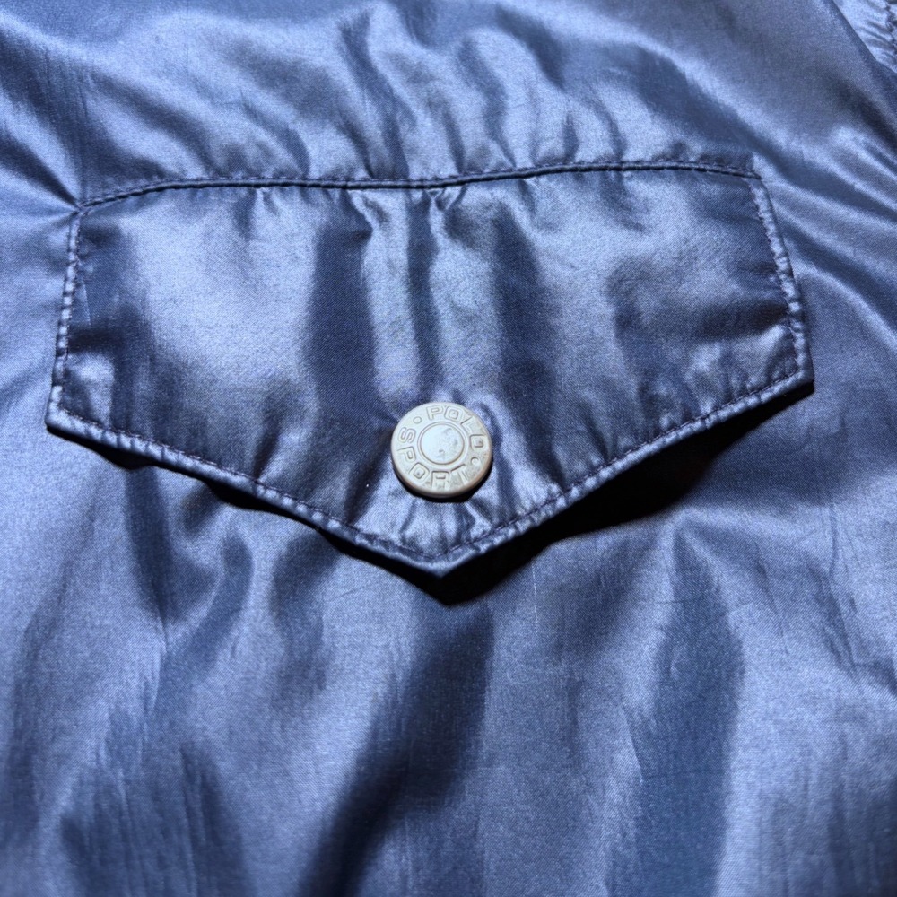 Ralph Lauren Polo Sport Womens Metallic Blue Windbreaker Jacket Size 8 Vintage - Picture 4 of 7